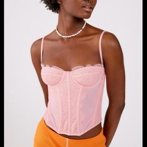 Urban Outfitters Light Pink Corset Top M